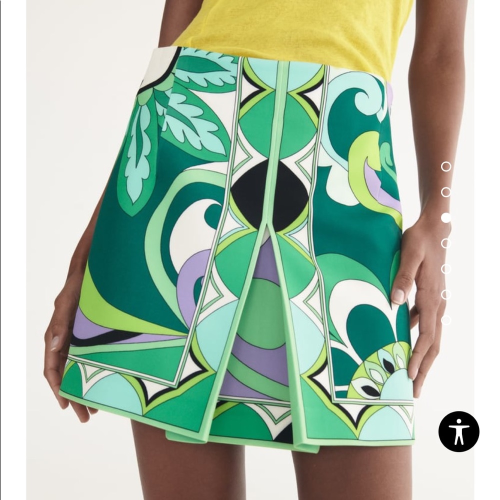 Zara printed mini skirt